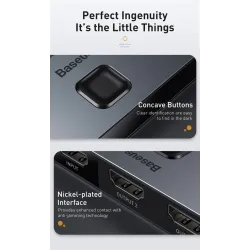 Baseus - Sélecteur 4K HD - adaptateur bidirectionnel - répartiteur - convertisseur - pour PS4 TV Box PC