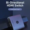 4K HDMI splitter - 60Hz - 1x2/2x1 adapter - 2 in 1 converterHDMI switchers