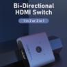 Splitter HDMI 4K - 60Hz - Adaptateur 1x2/2x1 - Convertisseur 2 en 1