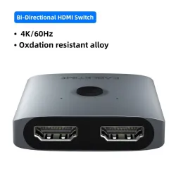 Splitter HDMI 4K - 60Hz - Adaptateur 1x2/2x1 - Convertisseur 2 en 1