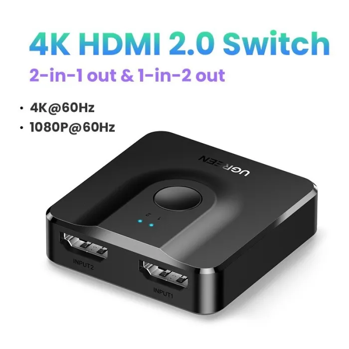 UGREEN - HDMI 2.1 splitter switch - 2 in 1 switcher - 4K - 8KHDMI switchers