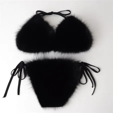 Ensemble bikini sexy - fourrure de renard