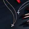 Crystal cross shaped pendant - with necklaceNecklaces