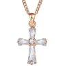 Pendentif en forme de croix en cristal - avec collier