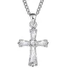Pendentif en forme de croix en cristal - avec collier