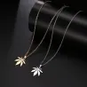 Maple leaf pendant - stainless steel necklaceNecklaces