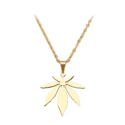 Maple leaf pendant - stainless steel necklaceNecklaces