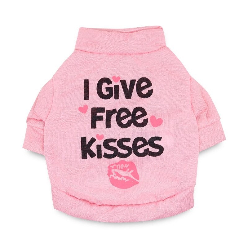"I give free kisses" - t-shirt pour chiens/chats