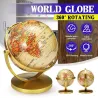 Globe doré rotatif - avec support