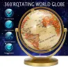 Globe doré rotatif - avec support
