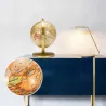 Globe doré rotatif - avec support