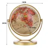 Globe doré rotatif - avec support