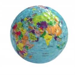Balle de golf - carte du monde imprimée