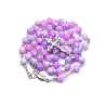Purple beads rosaryNecklaces