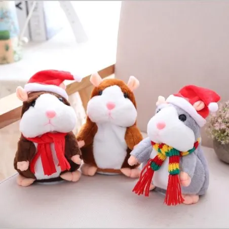 Hamster parlant de Noël - jouet en peluche