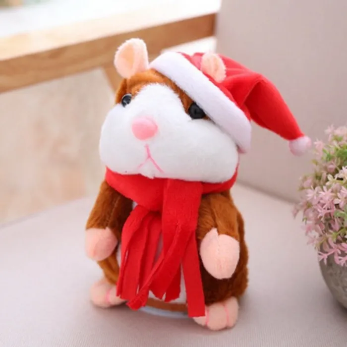 Hamster parlant de Noël - jouet en peluche