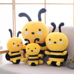 Abeille jaune - peluche - oreiller