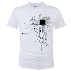 Short sleeve t-shirt - CPU processor / circuit diagram printT-shirts