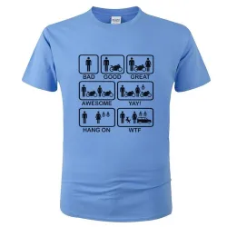 T-shirt manches courtes - imprimé moto / famille