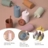 Kids silicone drinking cup - cold / hot water - with straw - leakproof - BPA free - solid colorBaby
