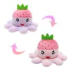Peluche réversible - pieuvre - forme fruits
