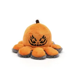 Grande araignée réversible - citrouille - peluche double face