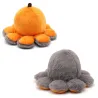Grande araignée réversible - citrouille - peluche double face