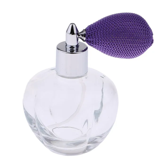 Flacon de parfum en cristal transparent - avec atomiseur - 100ml