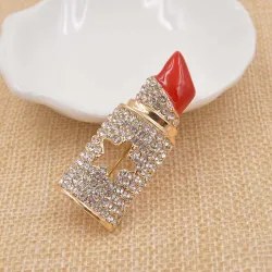 Rouge à lèvres cristal - broche