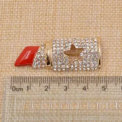 Rouge à lèvres cristal - broche