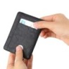 Portefeuille en cuir mince - porte-cartes de crédit - blocage RFID