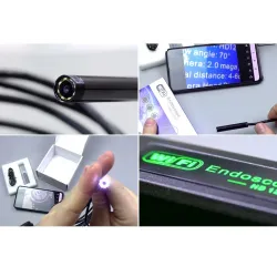 Mini caméra endoscope - WiFi - LED - micro USB - IOS Android - étanche IP68