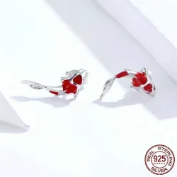 Red fish earrings - 925 sterling silverEarrings