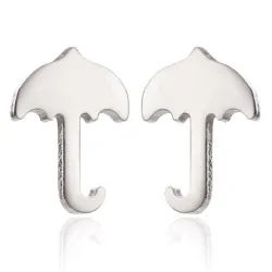 Boucles d'oreilles petit parapluie - acier inoxydable