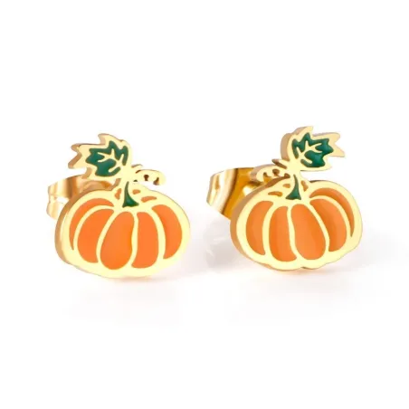 Petites boucles d'oreilles forme végétale - Acier inoxydable 316L