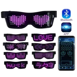 Lunettes de fête LED - App / contrôle manuel - USB - Bluetooth