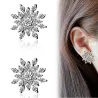 Boucles d'oreilles exclusives flocon de neige en cristal