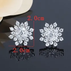 Boucles d'oreilles exclusives flocon de neige en cristal