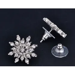Boucles d'oreilles exclusives flocon de neige en cristal