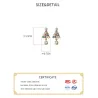 Sapin de Noël en cristal coloré - Boucles d'oreilles en argent sterling 925