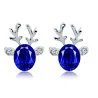 Boucles d'oreilles Elk de Noël - avec cristal