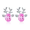 Boucles d'oreilles Elk de Noël - avec cristal
