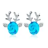 Boucles d'oreilles Elk de Noël - avec cristal