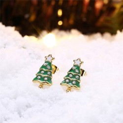 Crystal green Christmas tree - earringsEarrings