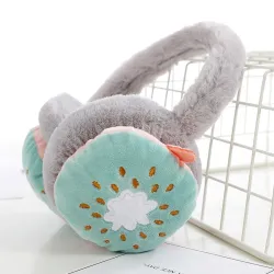 Winter kids earmuffs - warm plush - cartoon fruit embroideryHats & caps