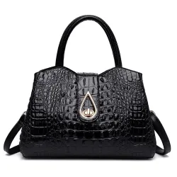 Sac à bandoulière élégant - motif peau de crocodile