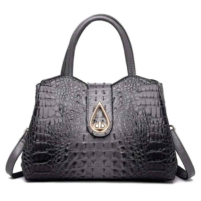 Elegant shoulder bag - crocodile skin patternHandbags