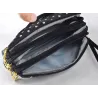 Petite pochette - triple fermeture éclair - dragonne - motif à pois