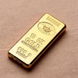Briquet à gaz butane de luxe - lingot d'or