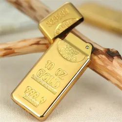 Briquet à gaz butane de luxe - lingot d'or